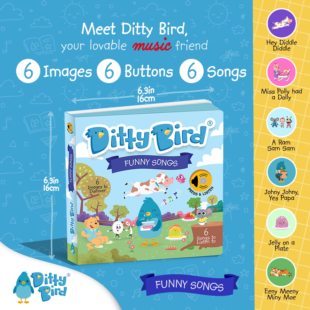 Ditty Bird Sound Book- BESTSELLER - Funny Songs USB-C