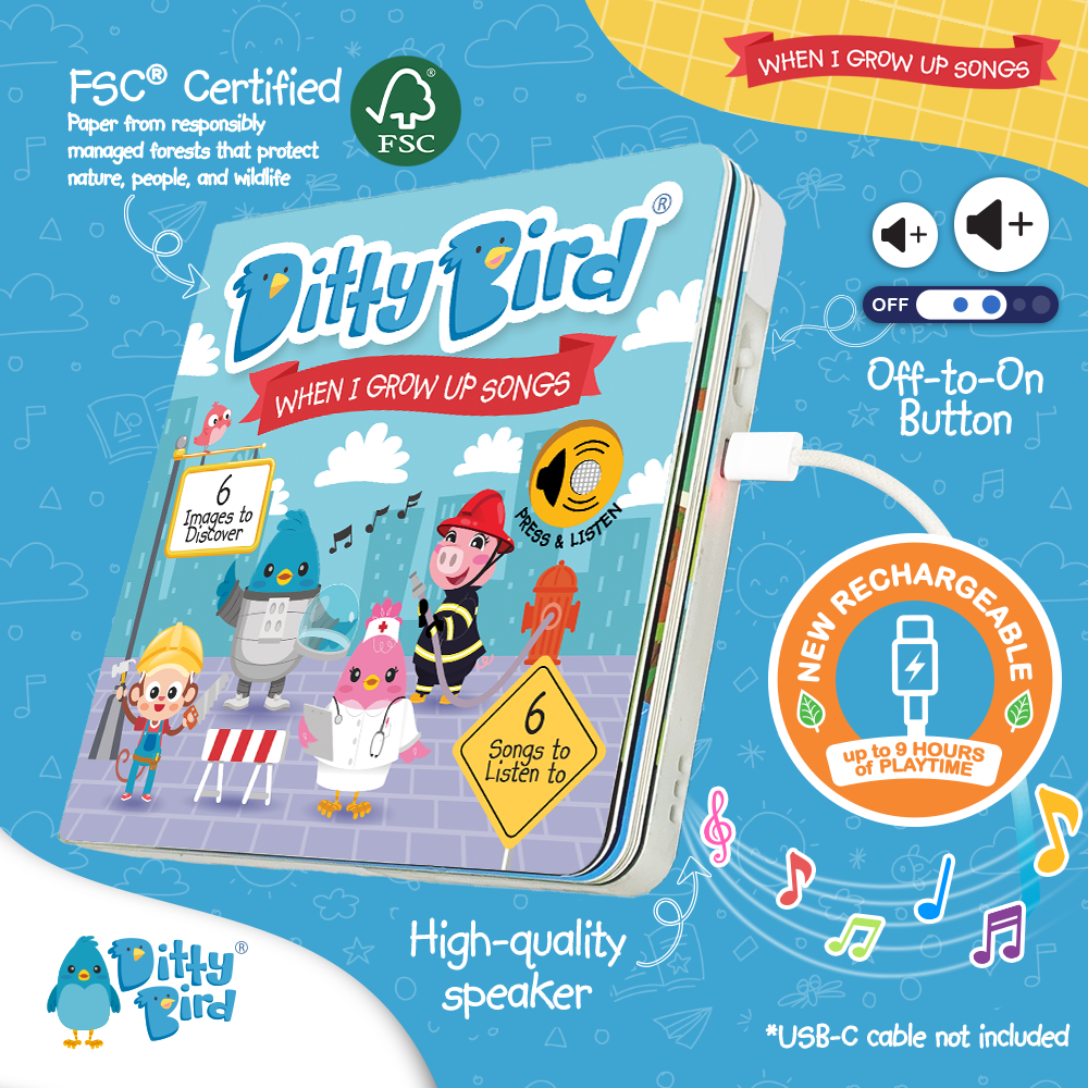 Fireman, Astronaut | Ditty Bird When I Grow Up Songs USB-C