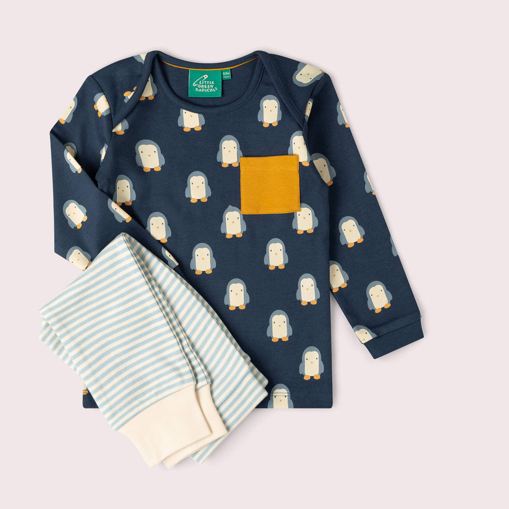 Blue Penguins Organic T-Shirt & Jogger Playset