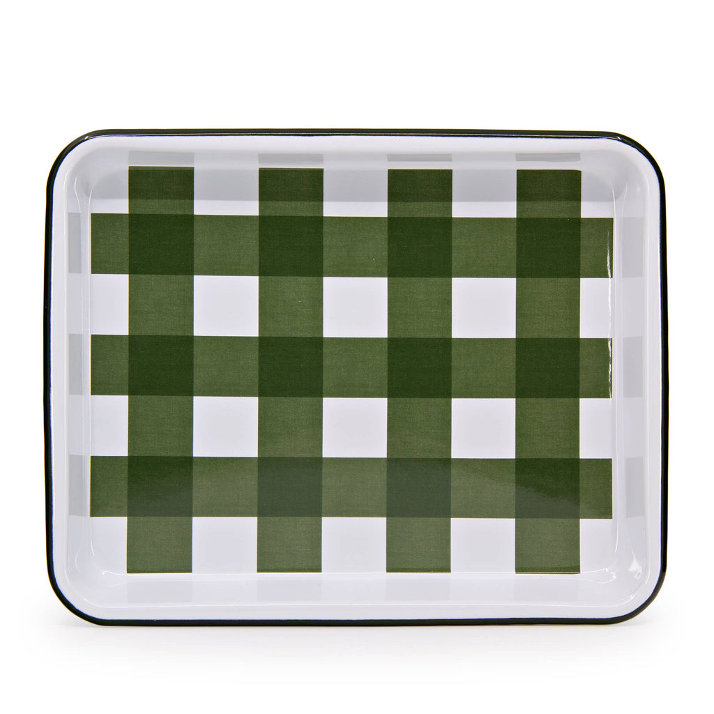 Max Humphrey x CCH Gingham Enamelware Small Rectangle Tray