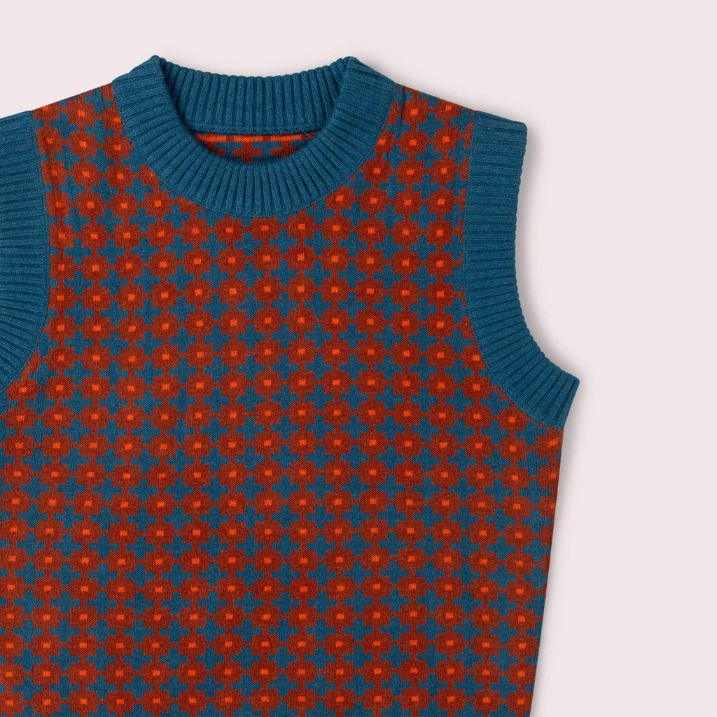 Ginger Squares Knitted Pullover