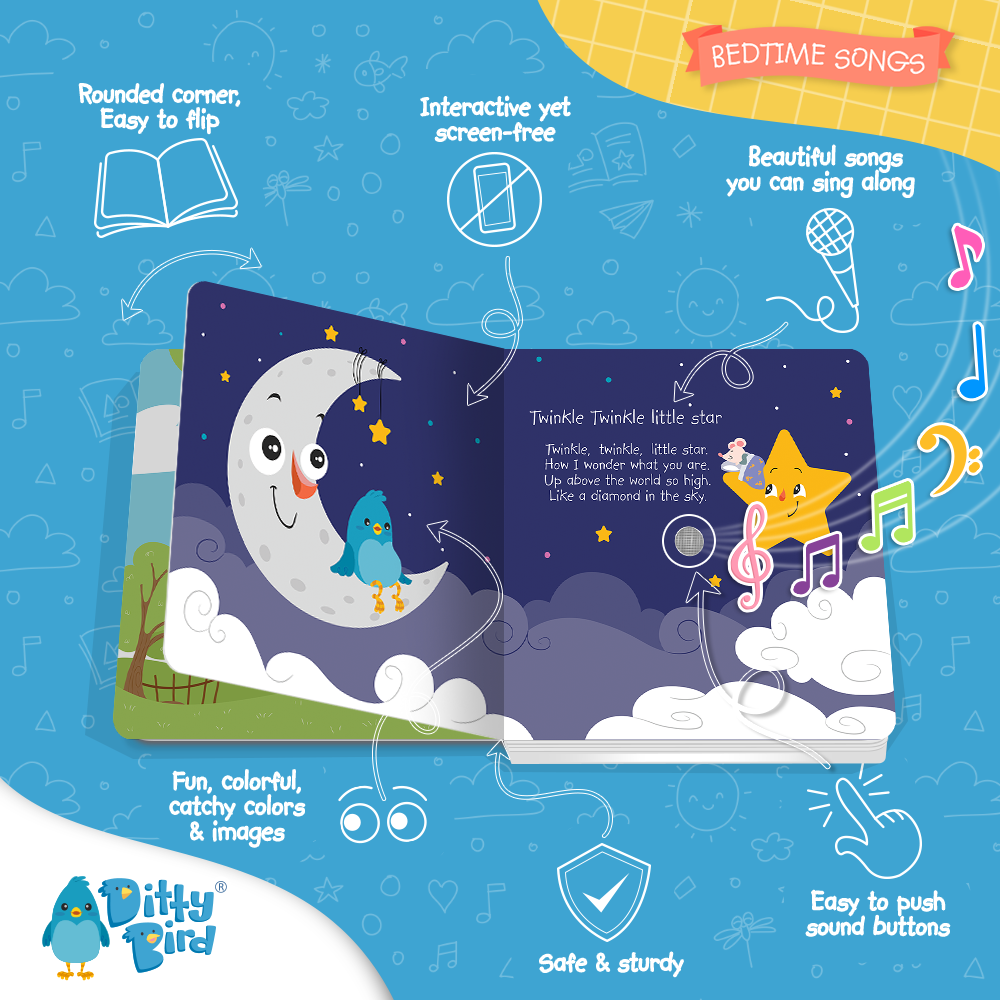Ditty Bird | Bedtime Songs - Storytime - Baby Book - USB-C