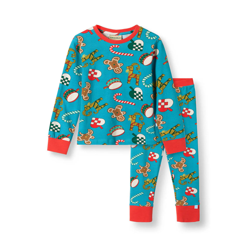 Småfolk Jubilee nightwear set with Christmas decorations