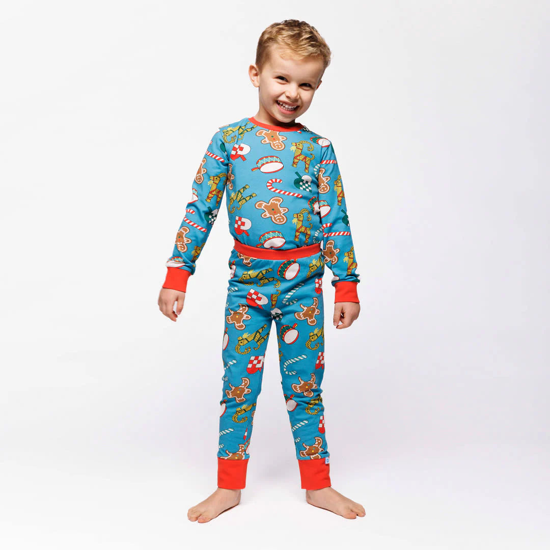 Småfolk Jubilee nightwear set with Christmas decorations