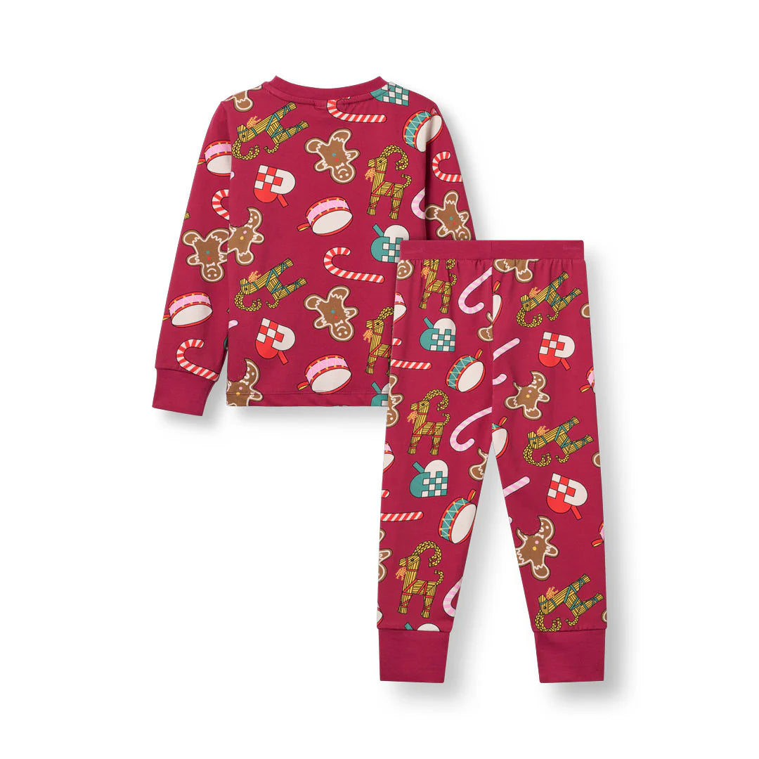 Småfolk Jubilee nightwear set with Christmas decorations