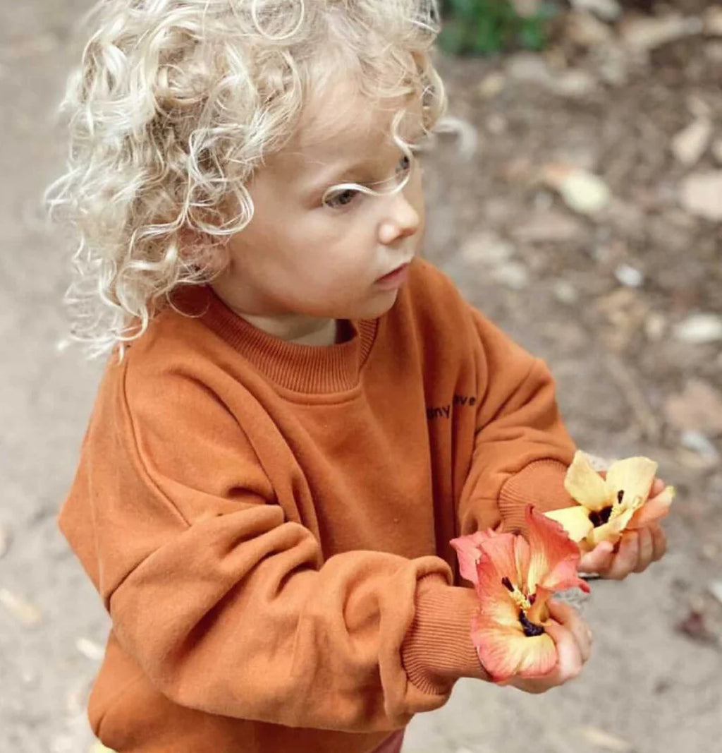 Tiny Trove Woodie 3D Logo Tracksuit - Cinnamon