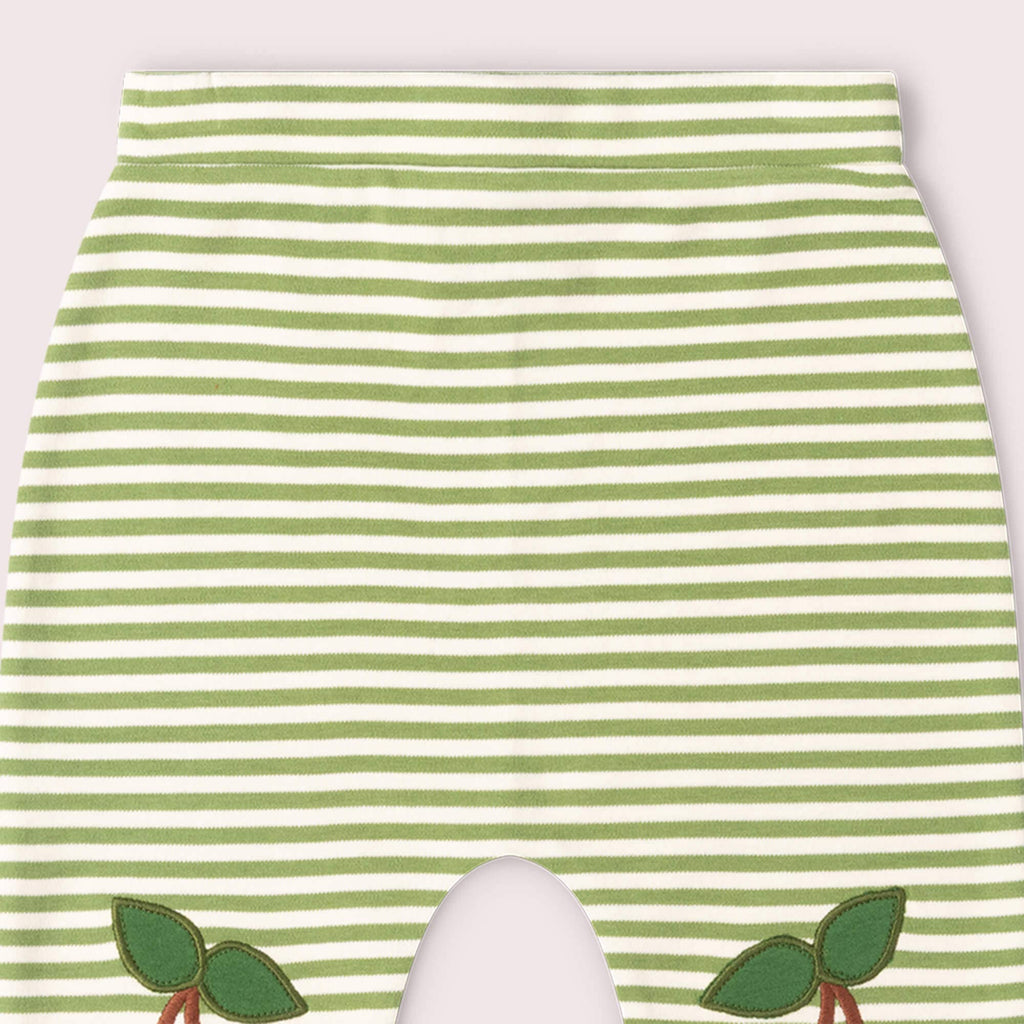 Cherry Knee Patch Striped Joggers