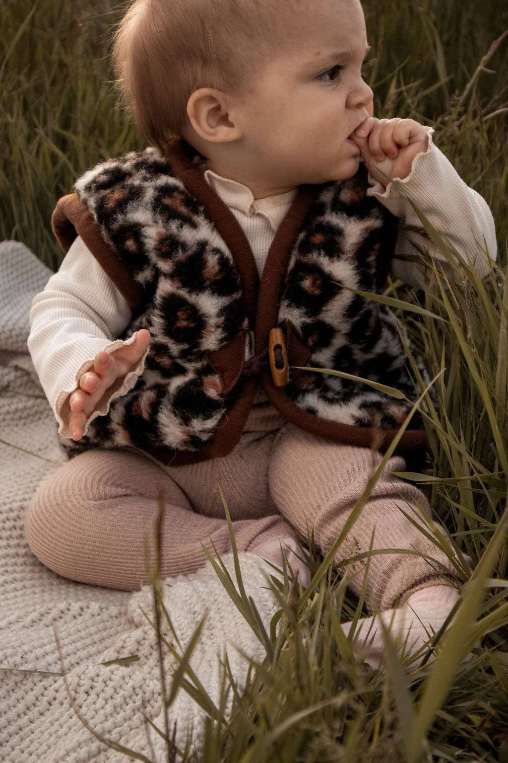 Wollen bodywarmer - Leopard - Limited edition