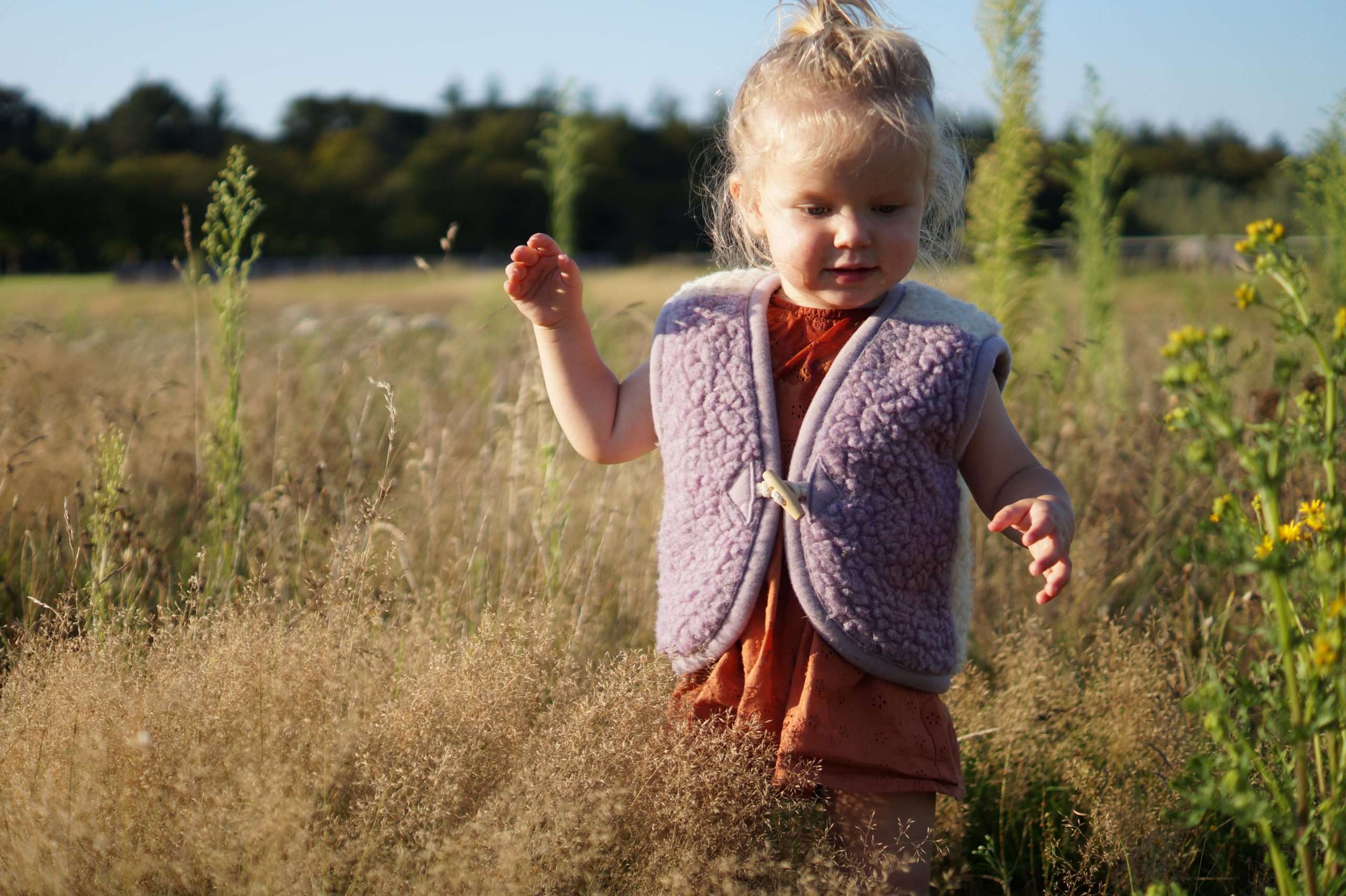 Wollen bodywarmer - Lavender Tea