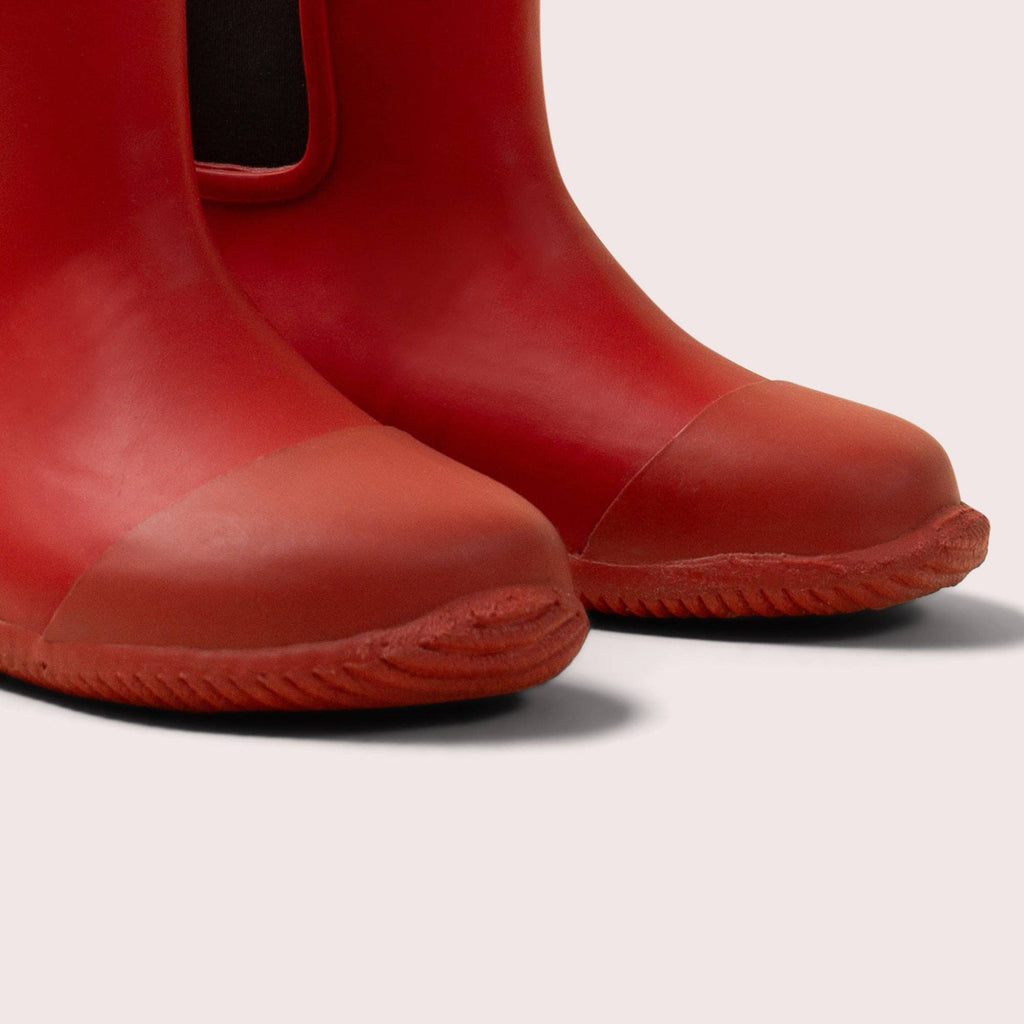 Red Ankle Natural Rubber Rain Boots