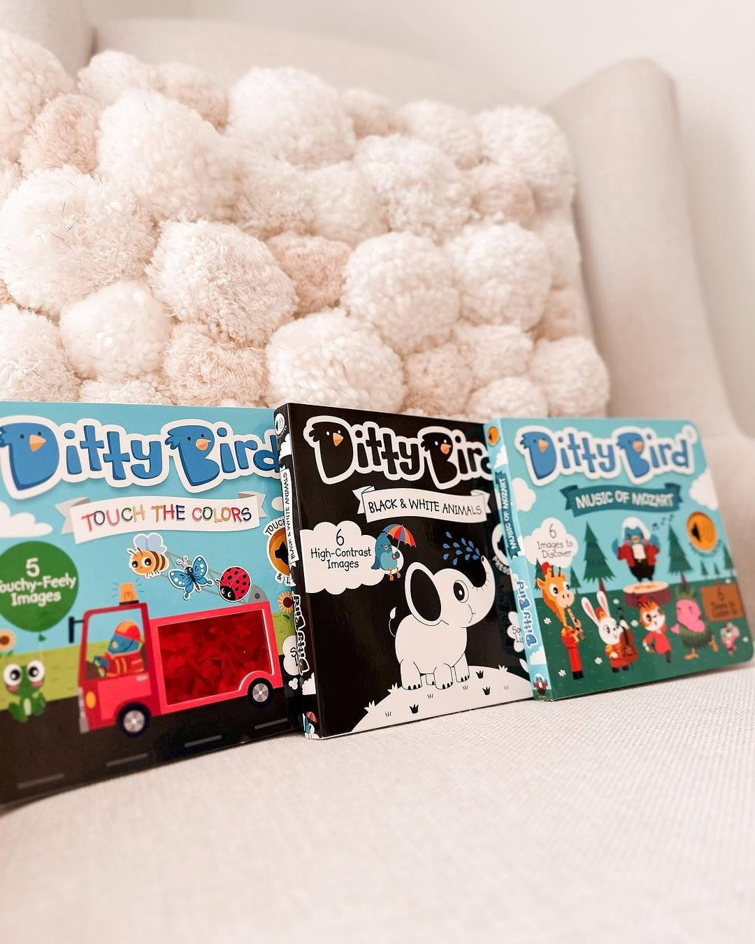 Ditty Bird: Black and White Sound book - New born - USB-C