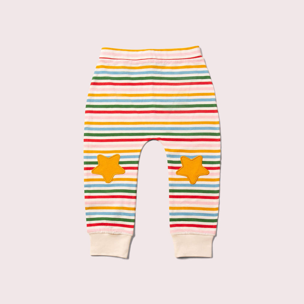 Stars Knee Patch Striped Joggers
