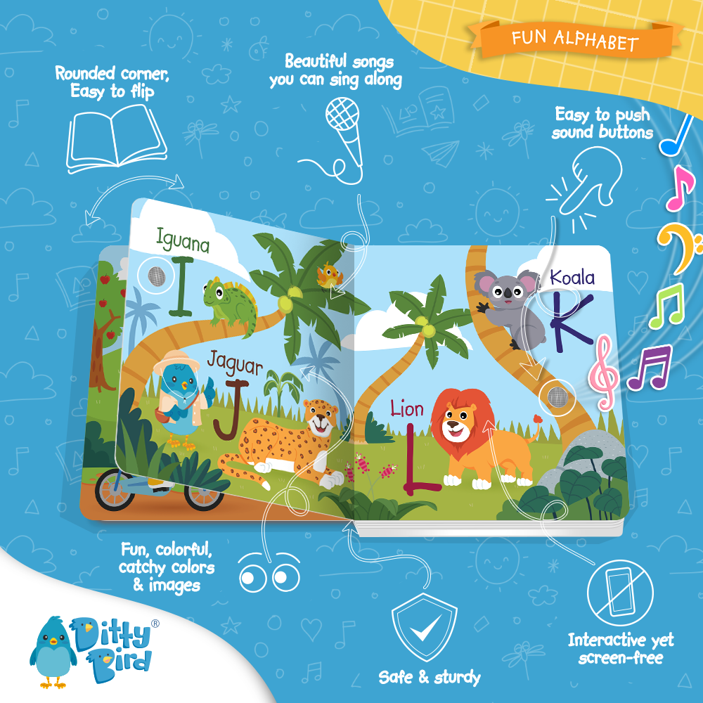 Fun Alphabet | ABC Song | Ditty Bird Baby Sound Book USB-C