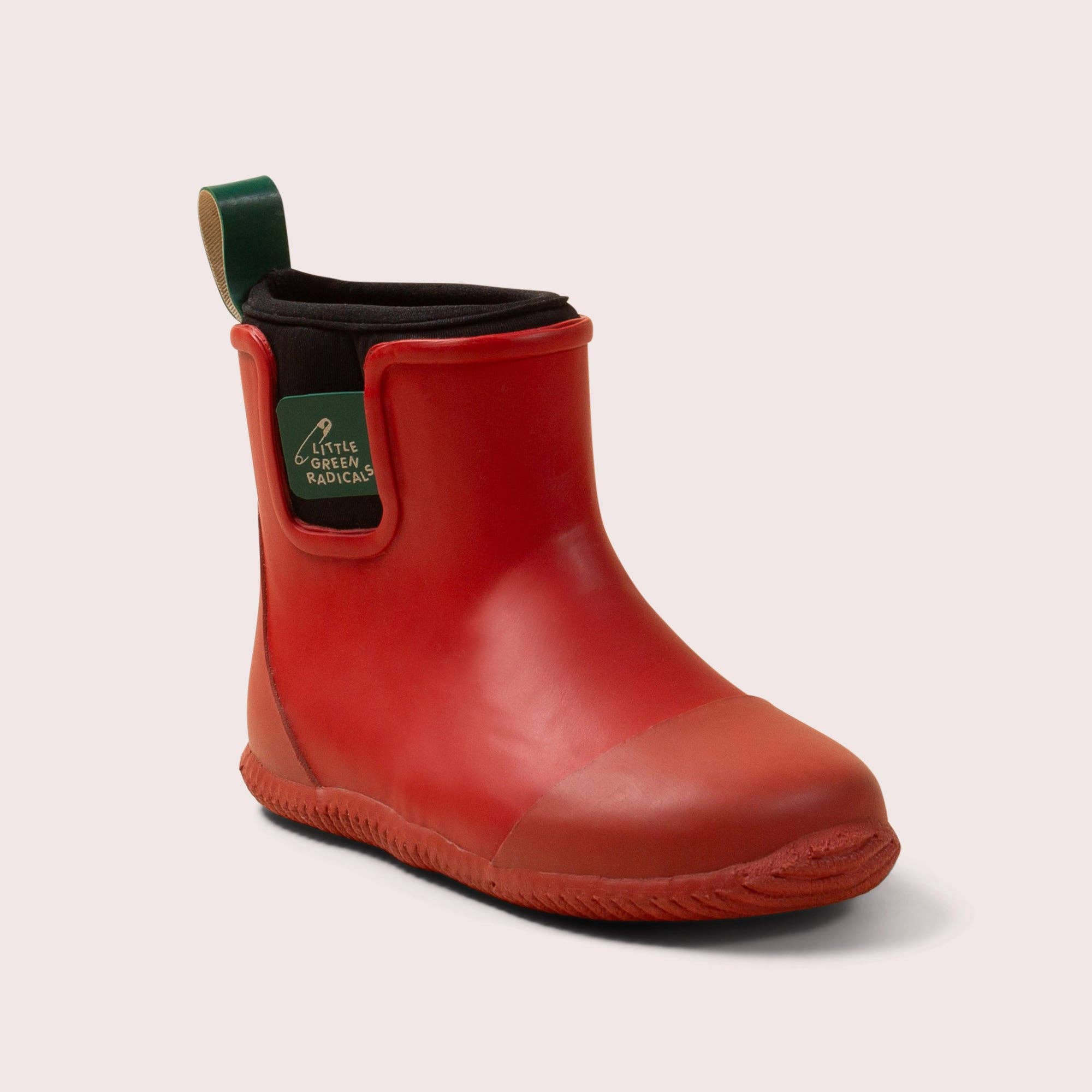 Red Ankle Natural Rubber Rain Boots