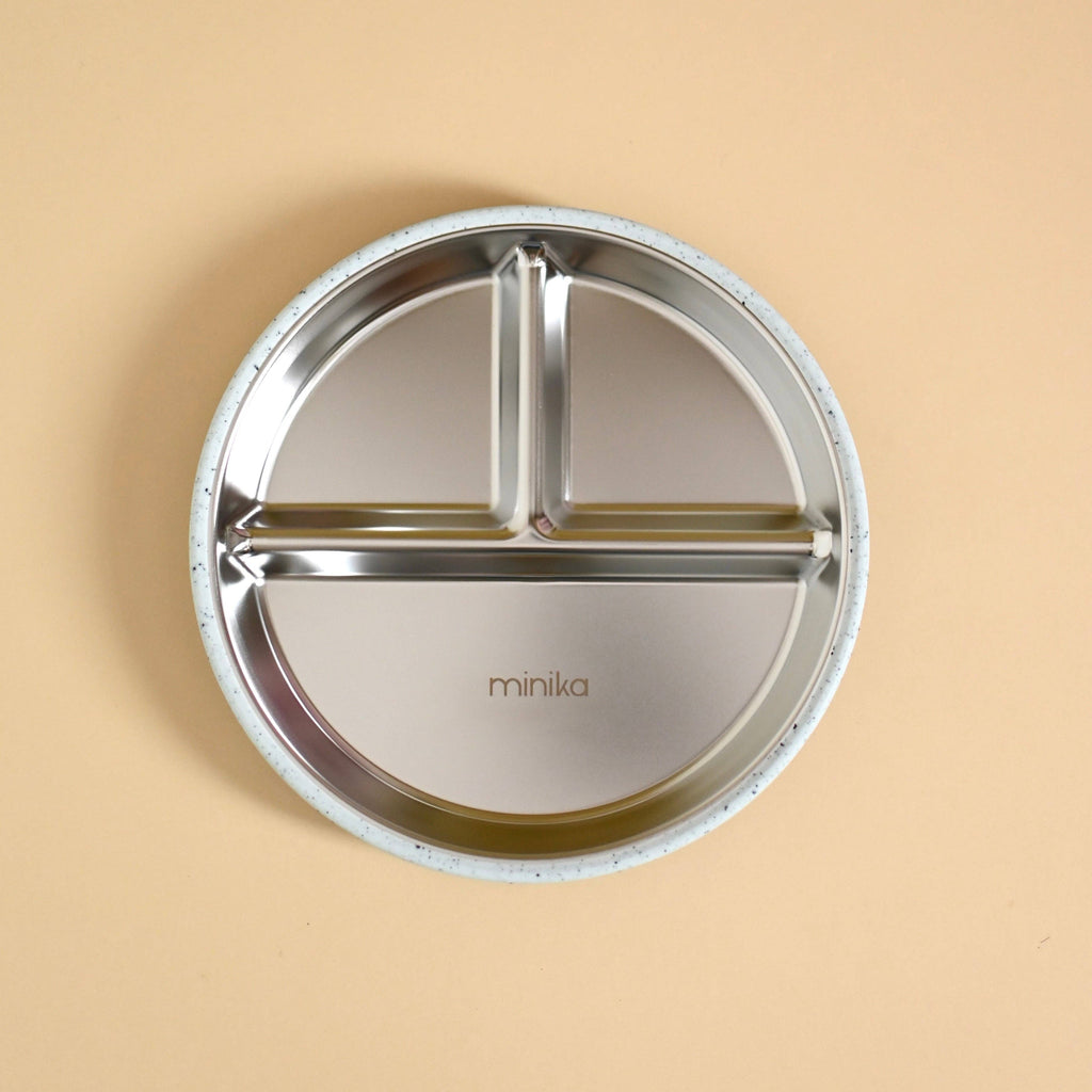 Stainless & silicone suction plate - Ice