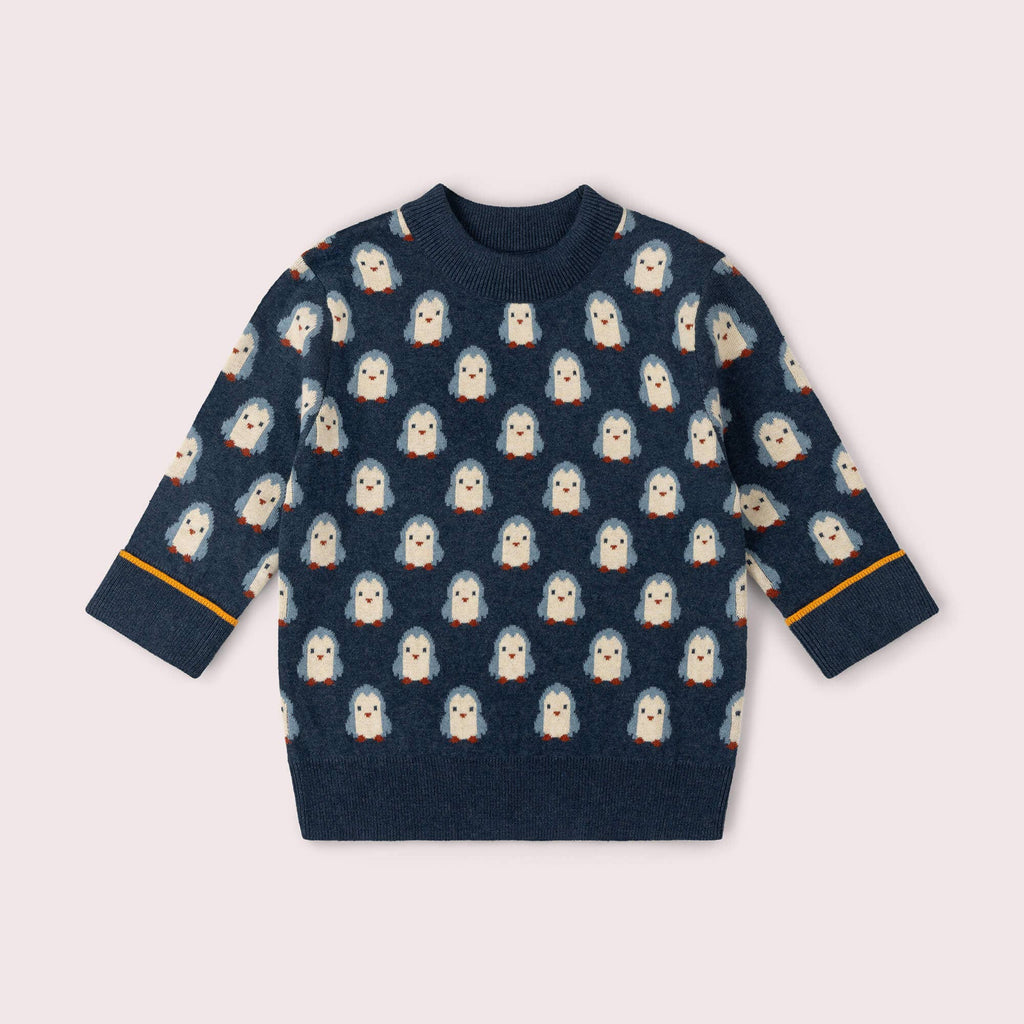 Blue Penguins Knitted Jumper