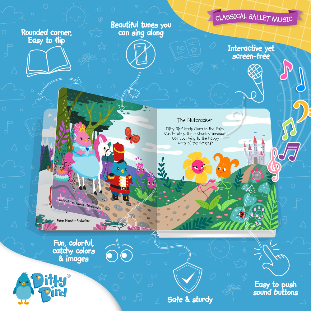 Ditty Bird Sound Book Kids : Classical Ballet Music USB-C