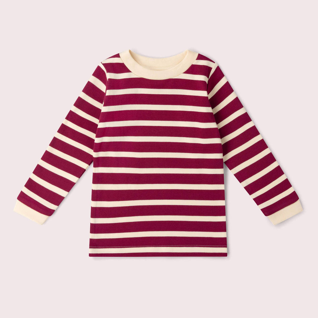 Berry Striped Long Sleeve T-Shirt