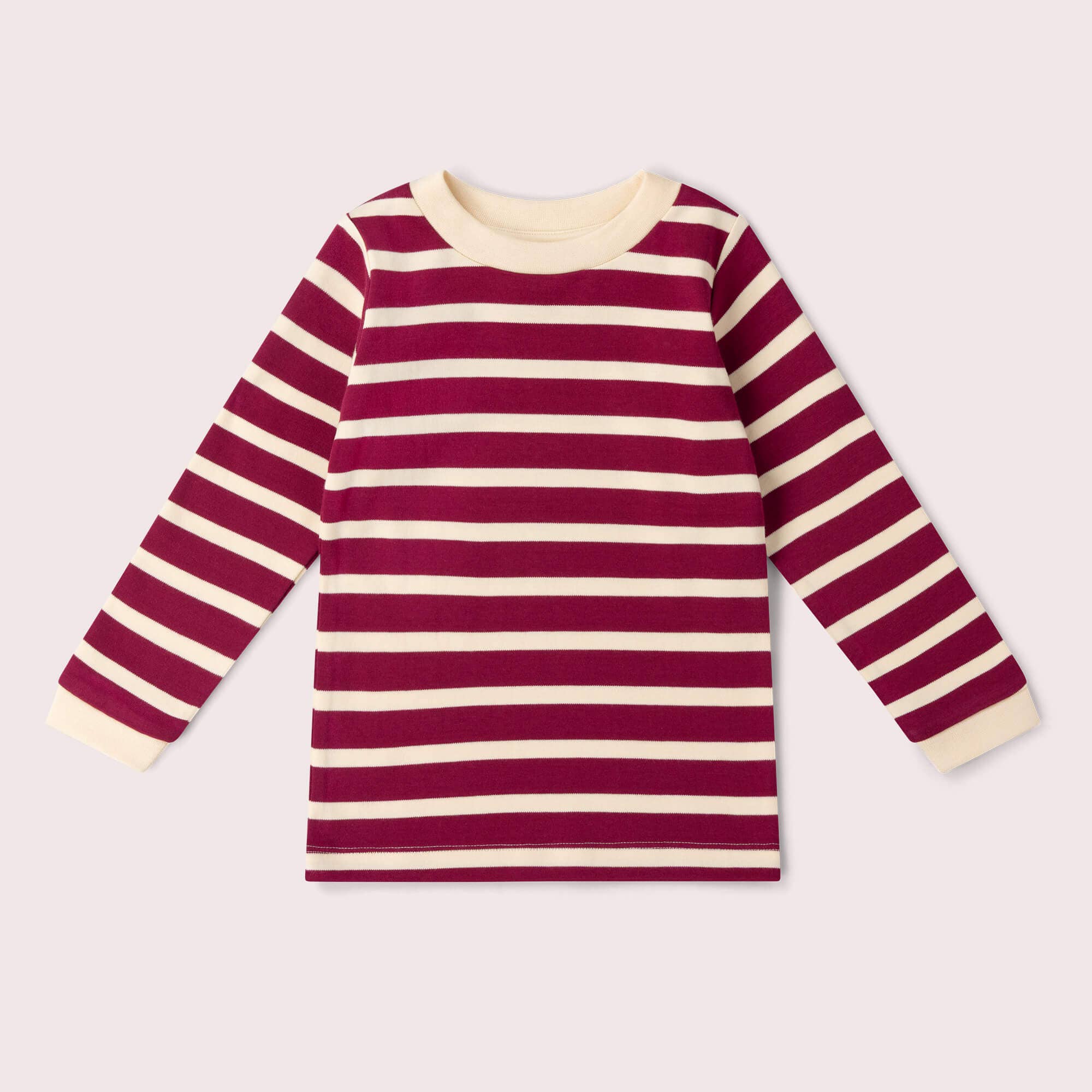 Berry Striped Long Sleeve T-Shirt