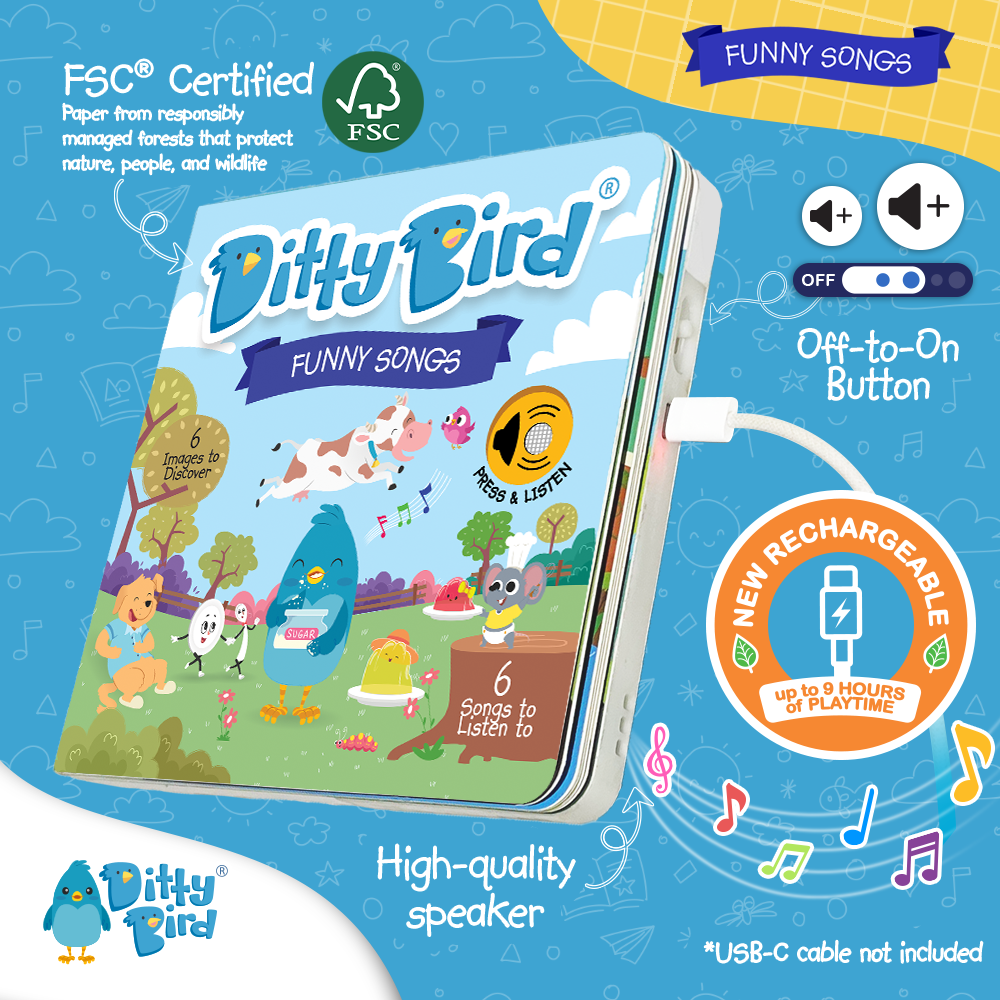Ditty Bird Sound Book- BESTSELLER - Funny Songs USB-C
