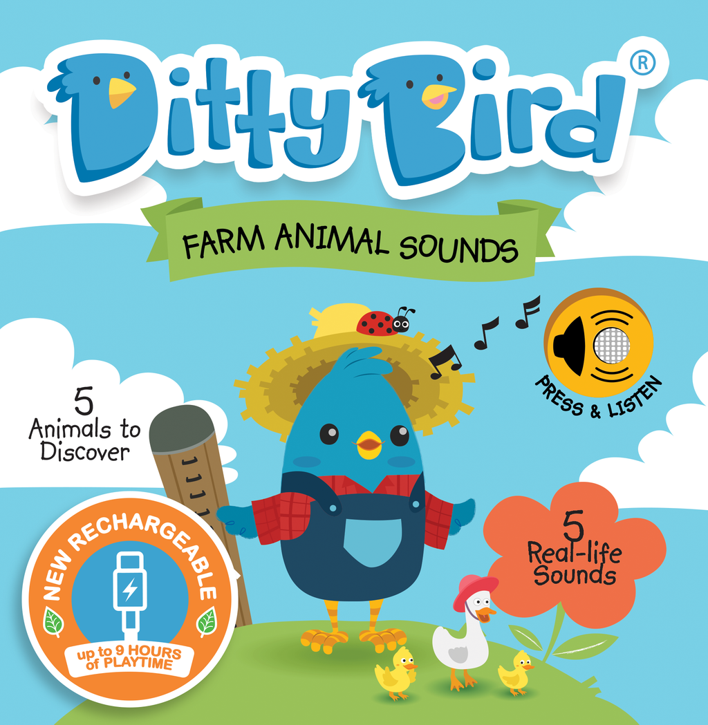 Ditty Bird Farm Animal | Baby Sound Book Farm USB-C