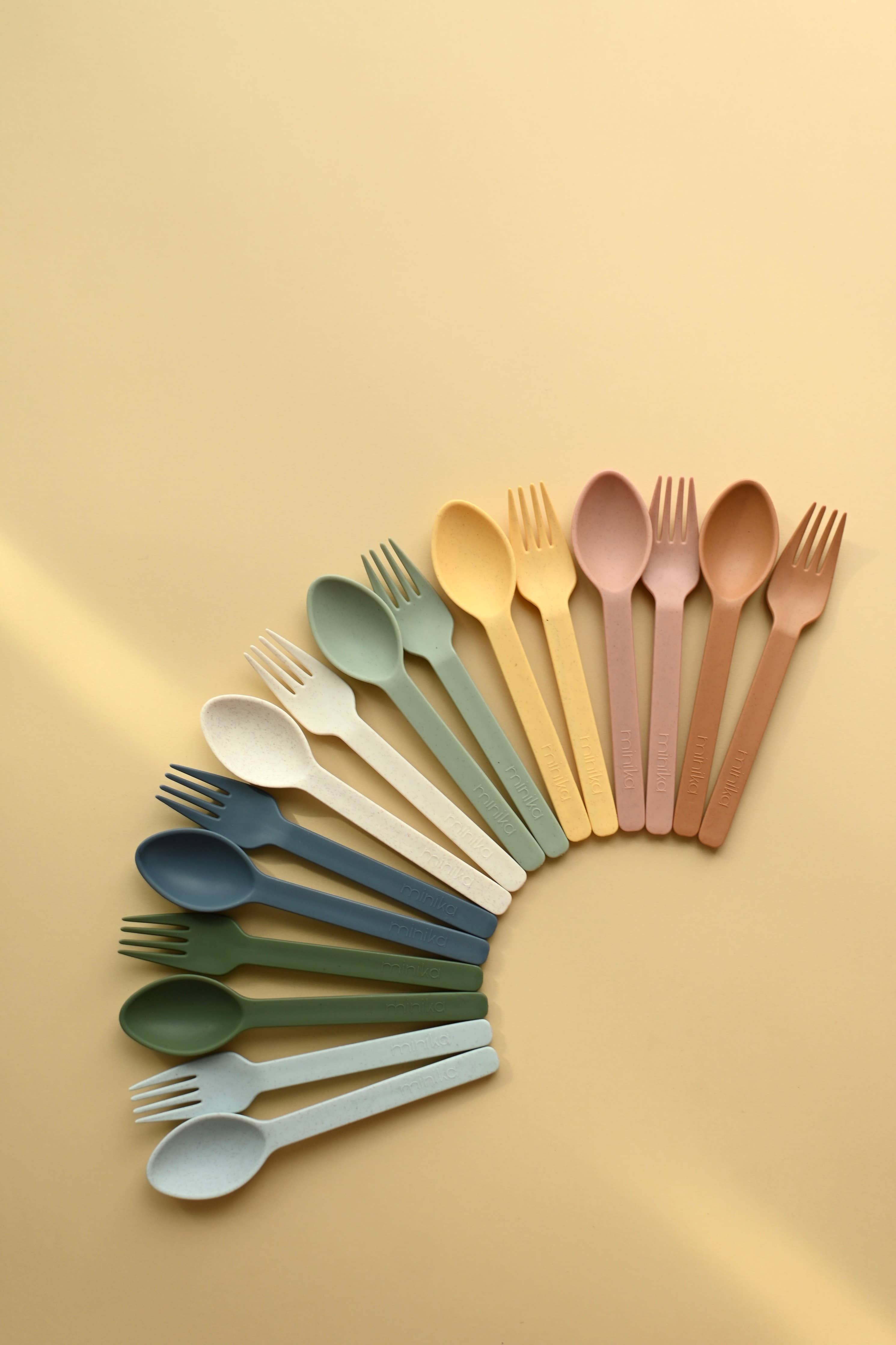 Wheat straw utensil set - Almond (new version)