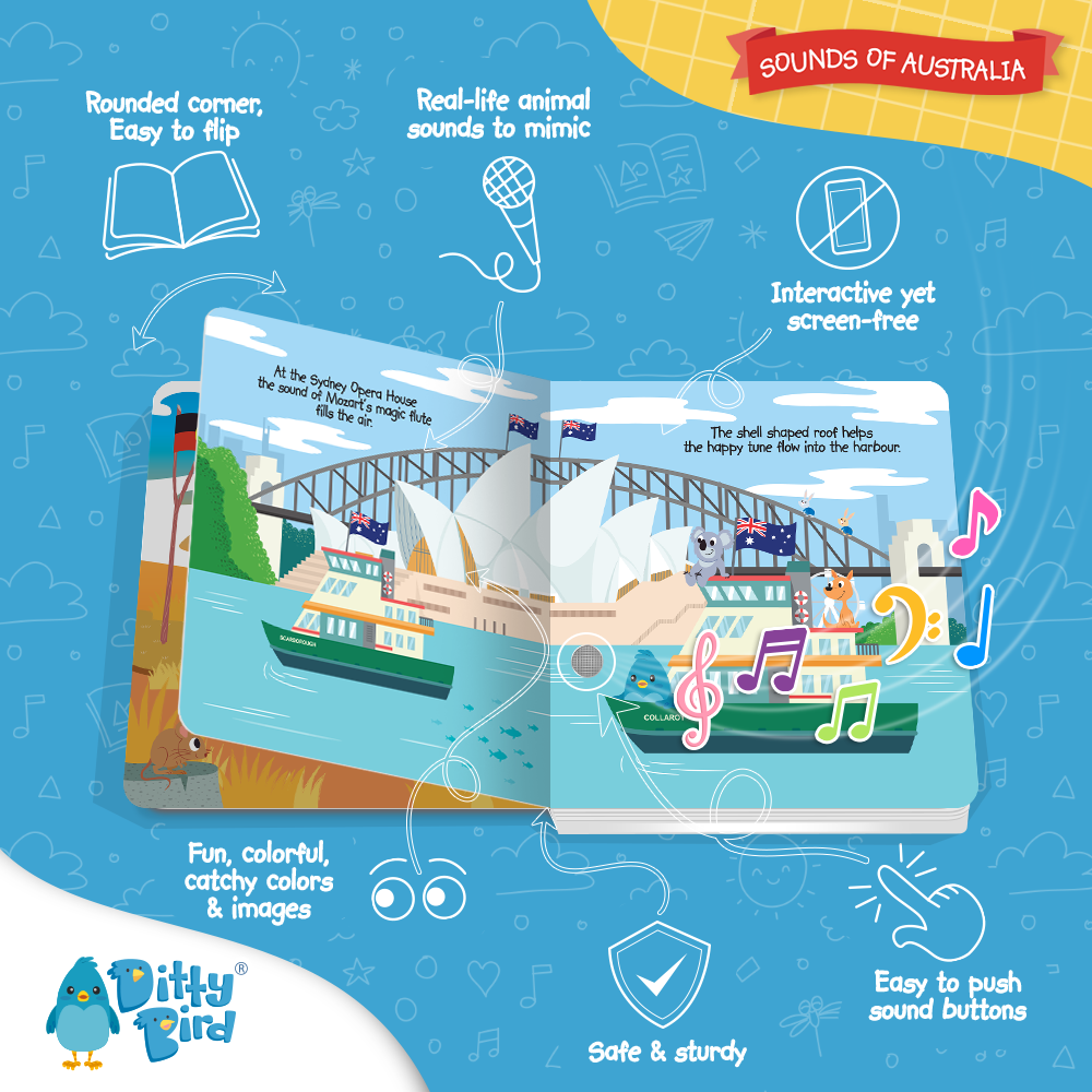 Ditty Bird Baby Sound Book: Sounds of Australia USB-C