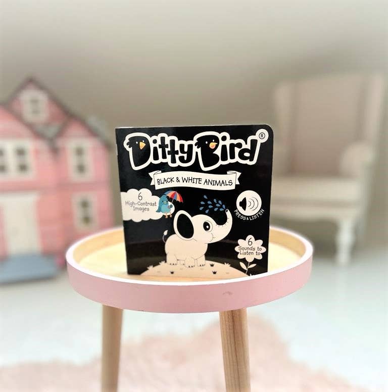 Ditty Bird: Black and White Sound book - New born - USB-C