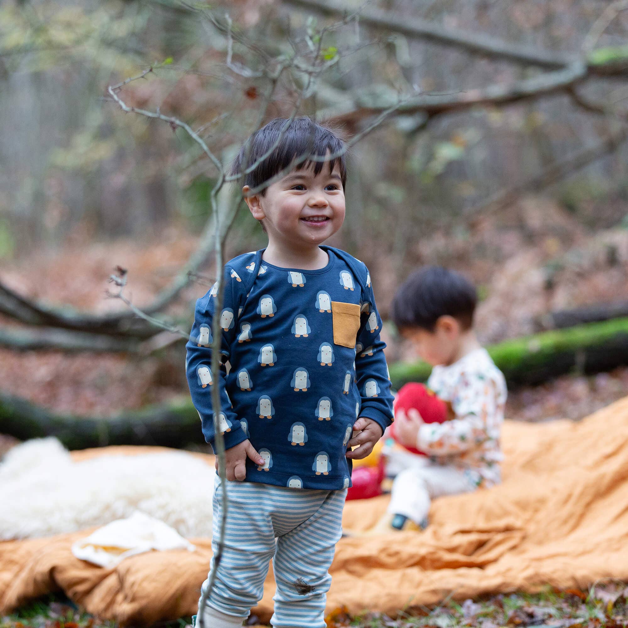Blue Penguins Organic T-Shirt & Jogger Playset