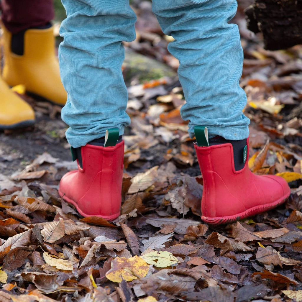 Red Ankle Natural Rubber Rain Boots