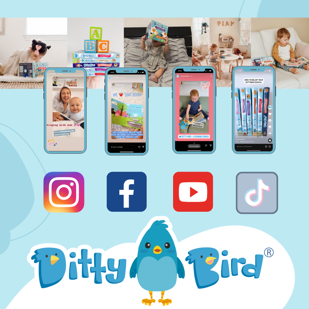 Ditty Bird First Sensory Book Montessori Cute Animals USB-C