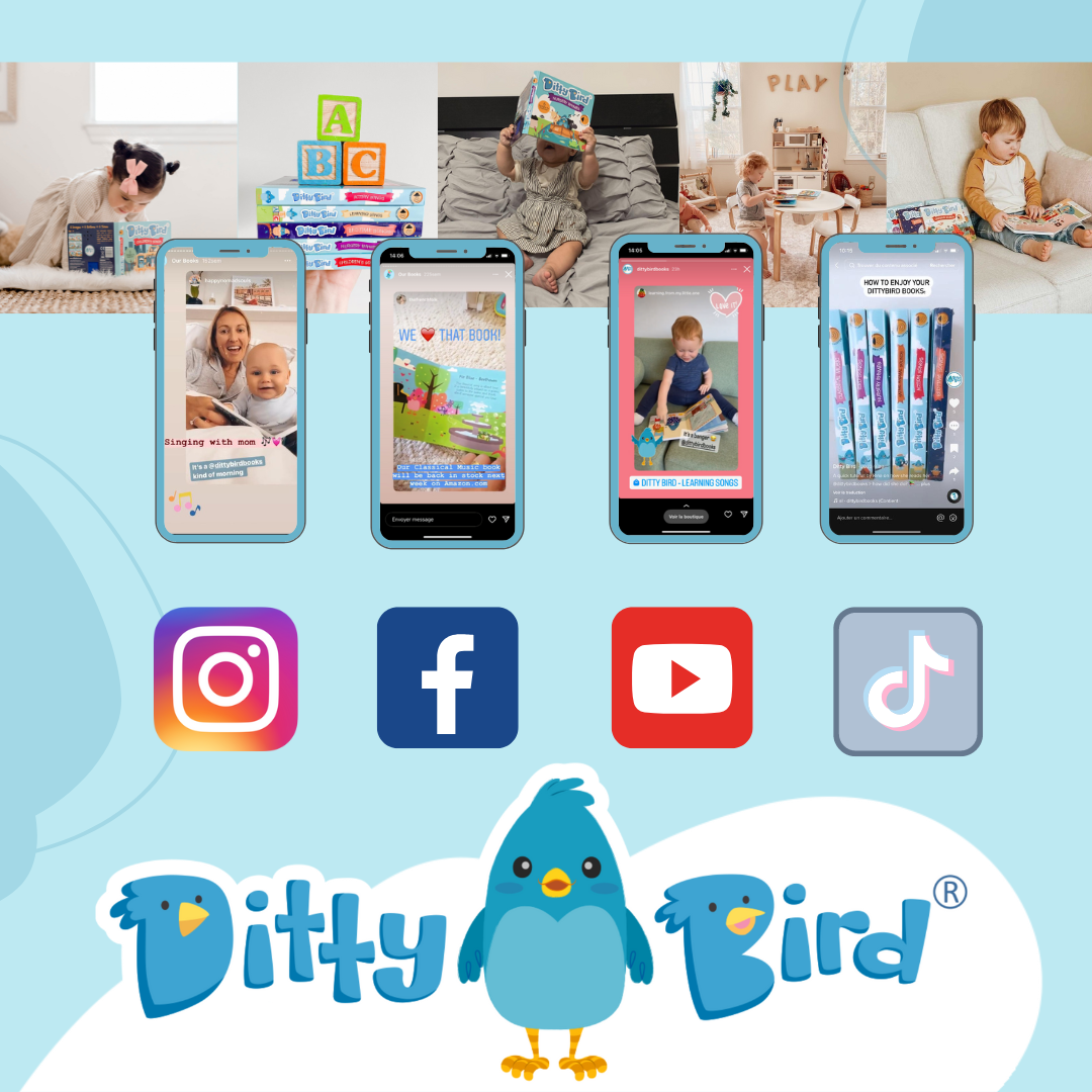 Ditty Bird First Sensory Book Montessori Cute Animals USB-C