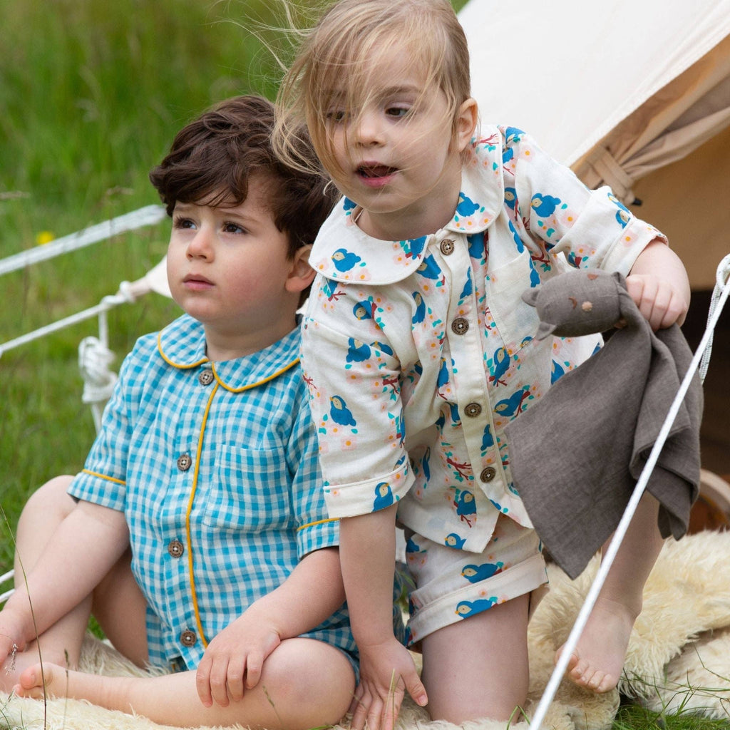 Bluebirds Pyjama Short Set NOT AVAILABLE for USA/AUS/CAN