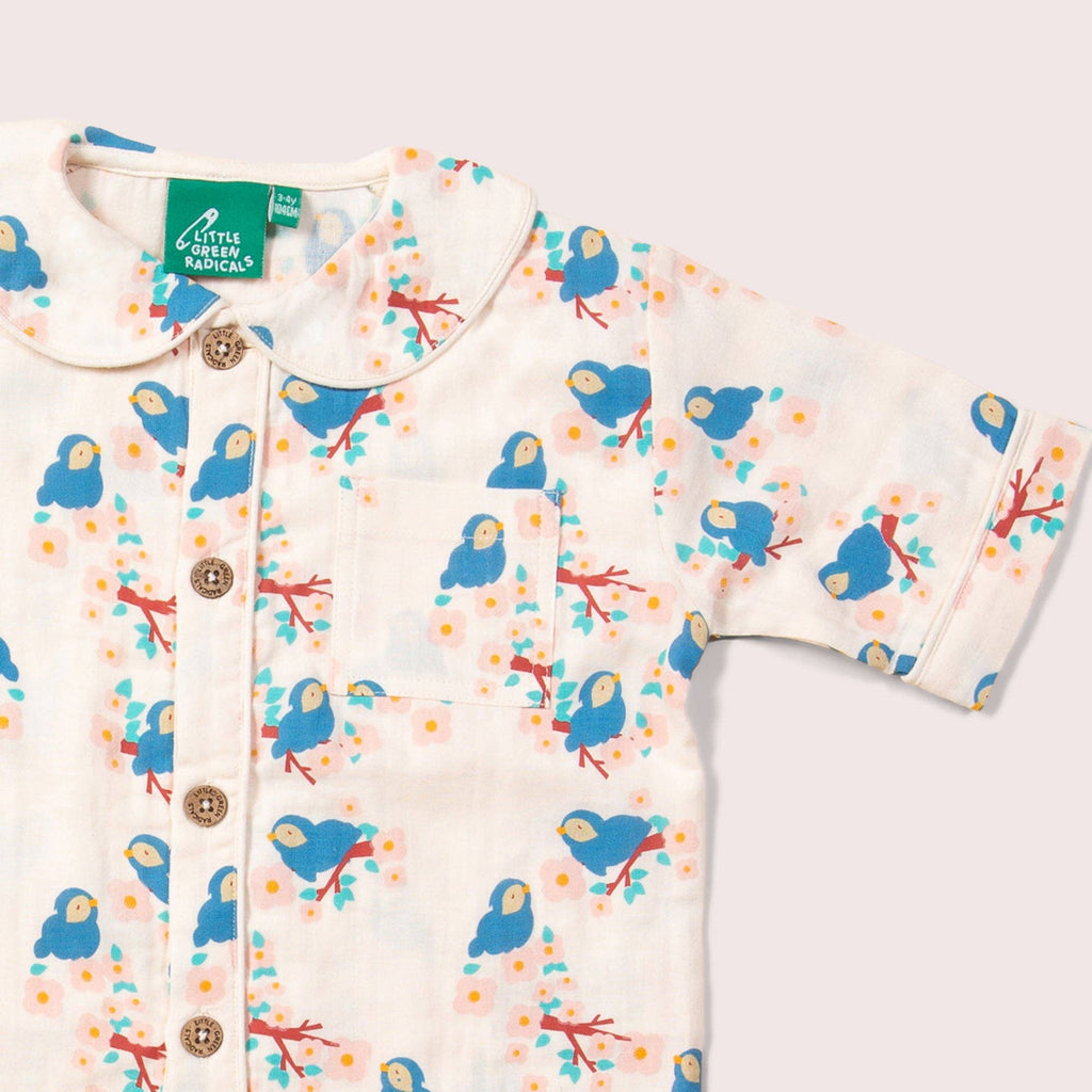 Bluebirds Pyjama Short Set NOT AVAILABLE for USA/AUS/CAN