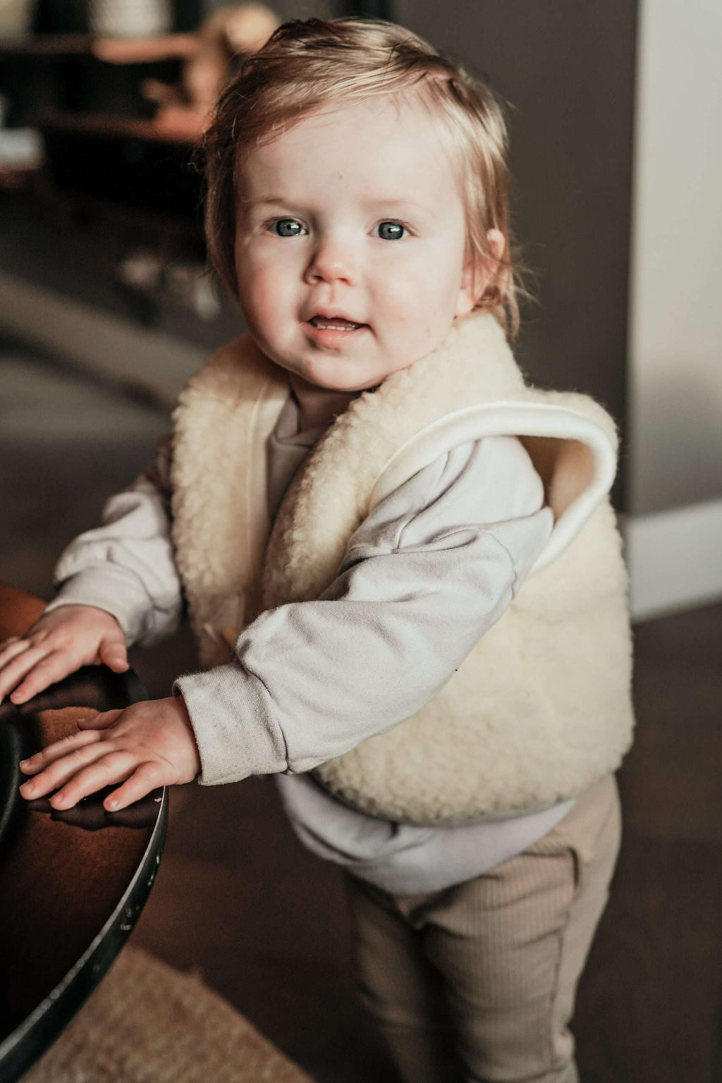 Wollen bodywarmer - Flat White - Kind