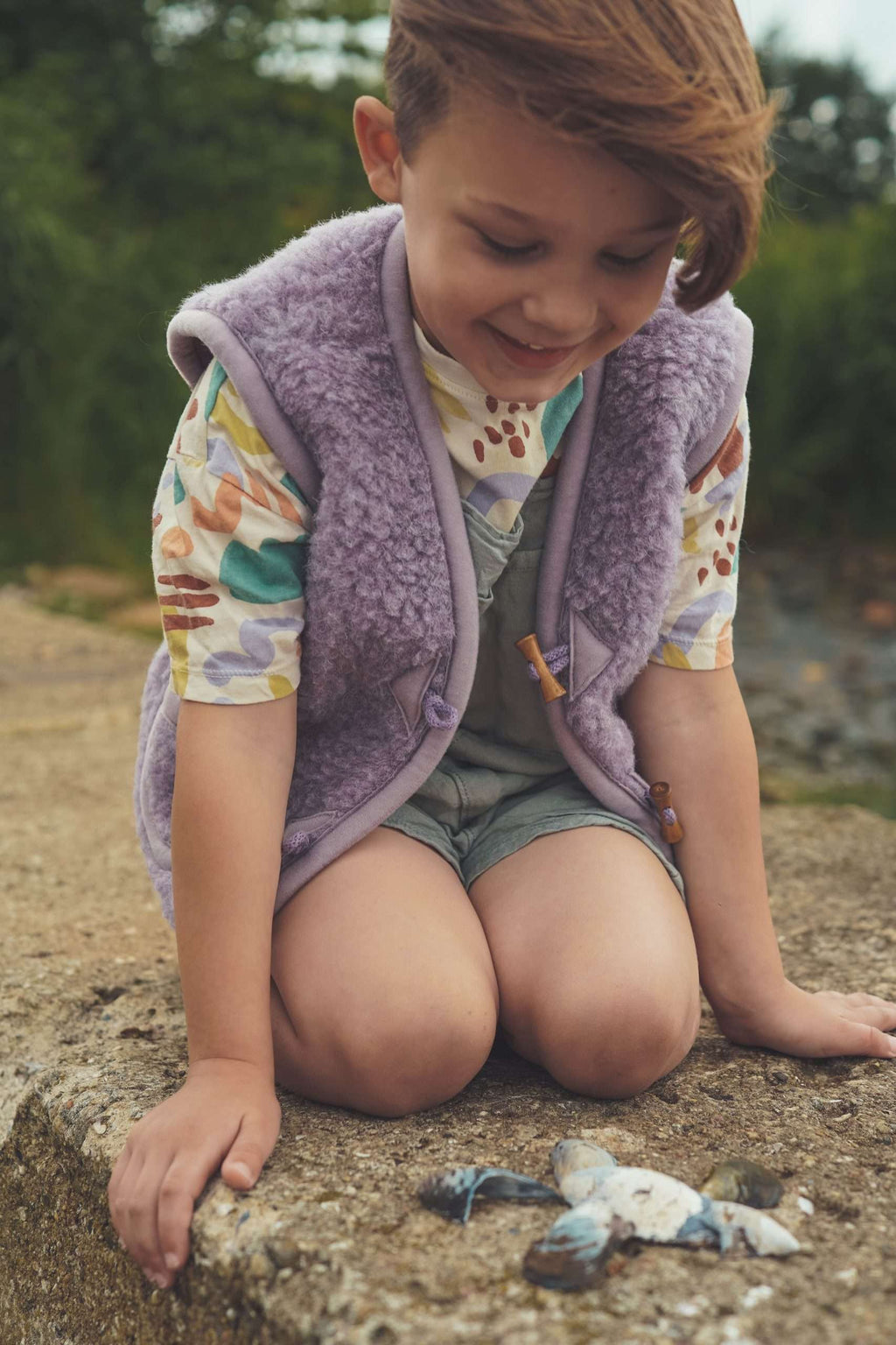 Wollen bodywarmer - Lilac