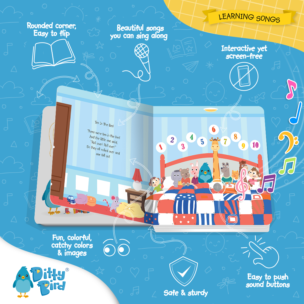Ditty Bird Baby Sound Book: ABC Learning BESTSELLER USB-C