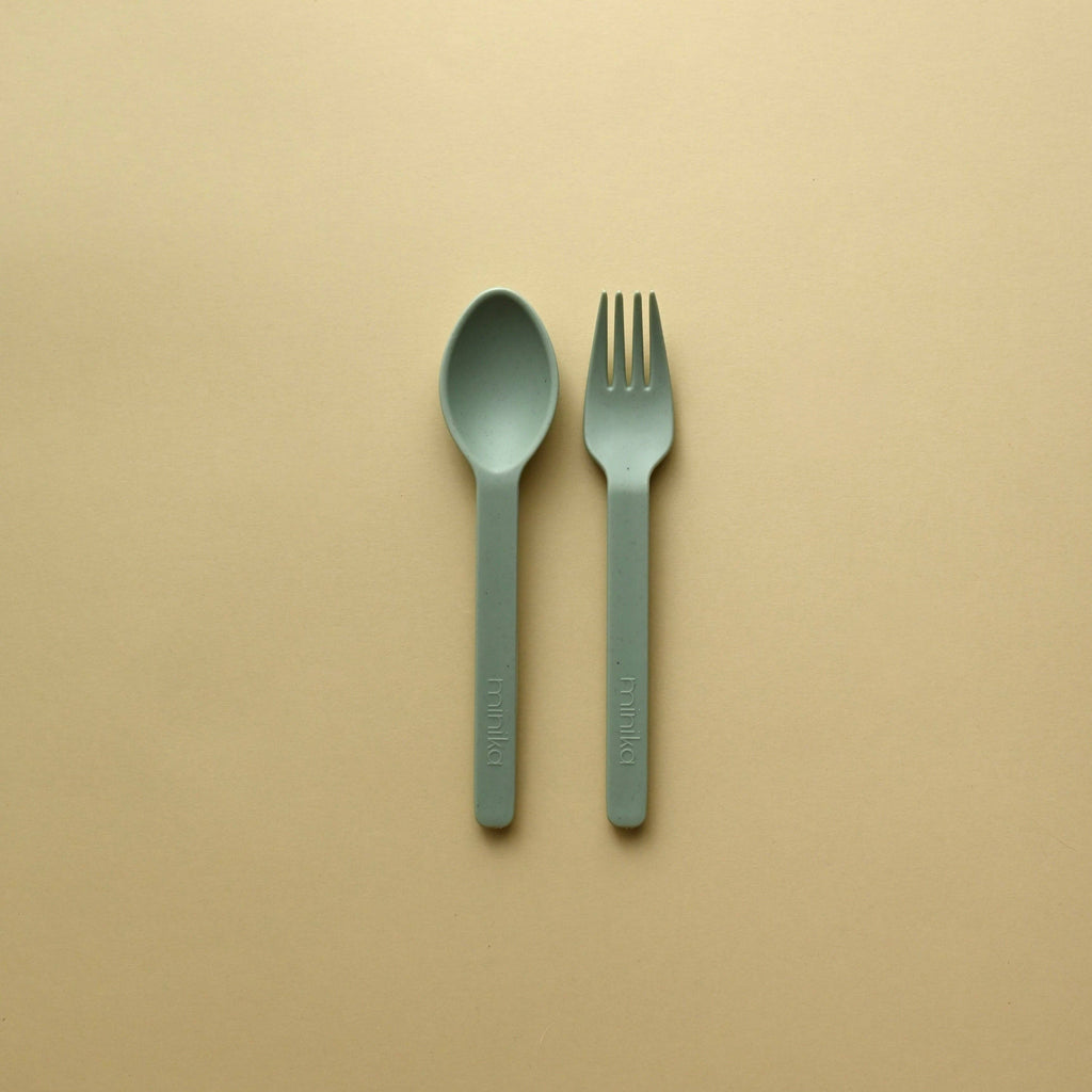 Wheat straw utensil set - Sage (new version)