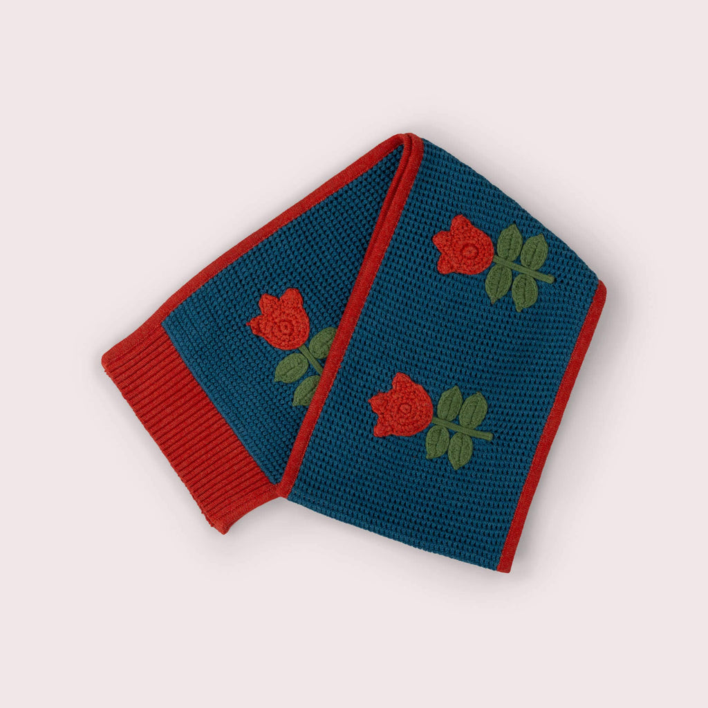 Tulips Knitted Scarf