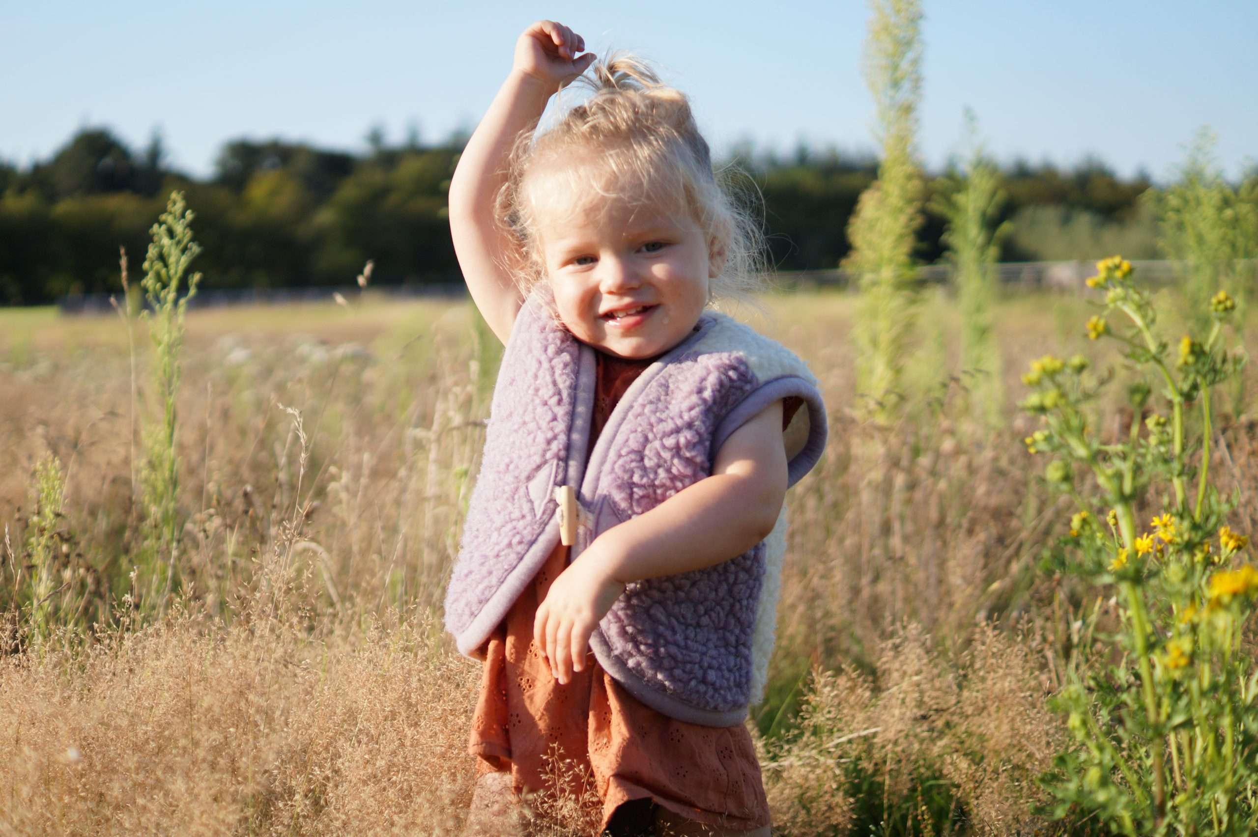 Wollen bodywarmer - Lavender Tea
