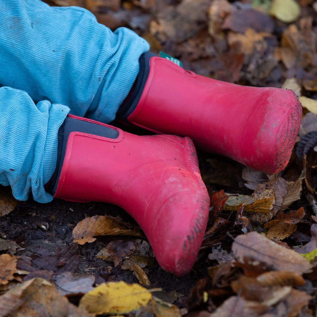 Red Ankle Natural Rubber Rain Boots