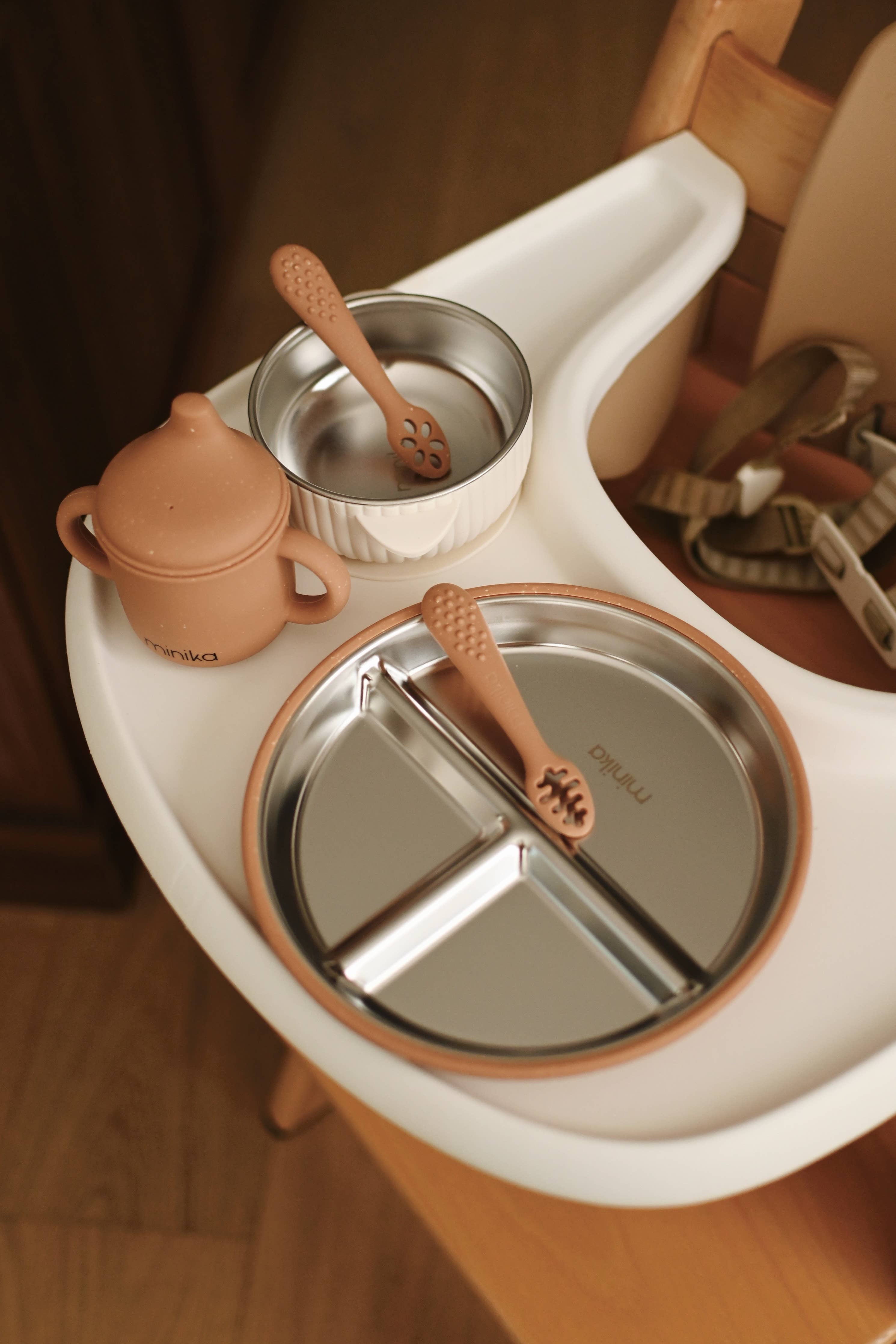 Stainless & silicone suction plate - Lavender