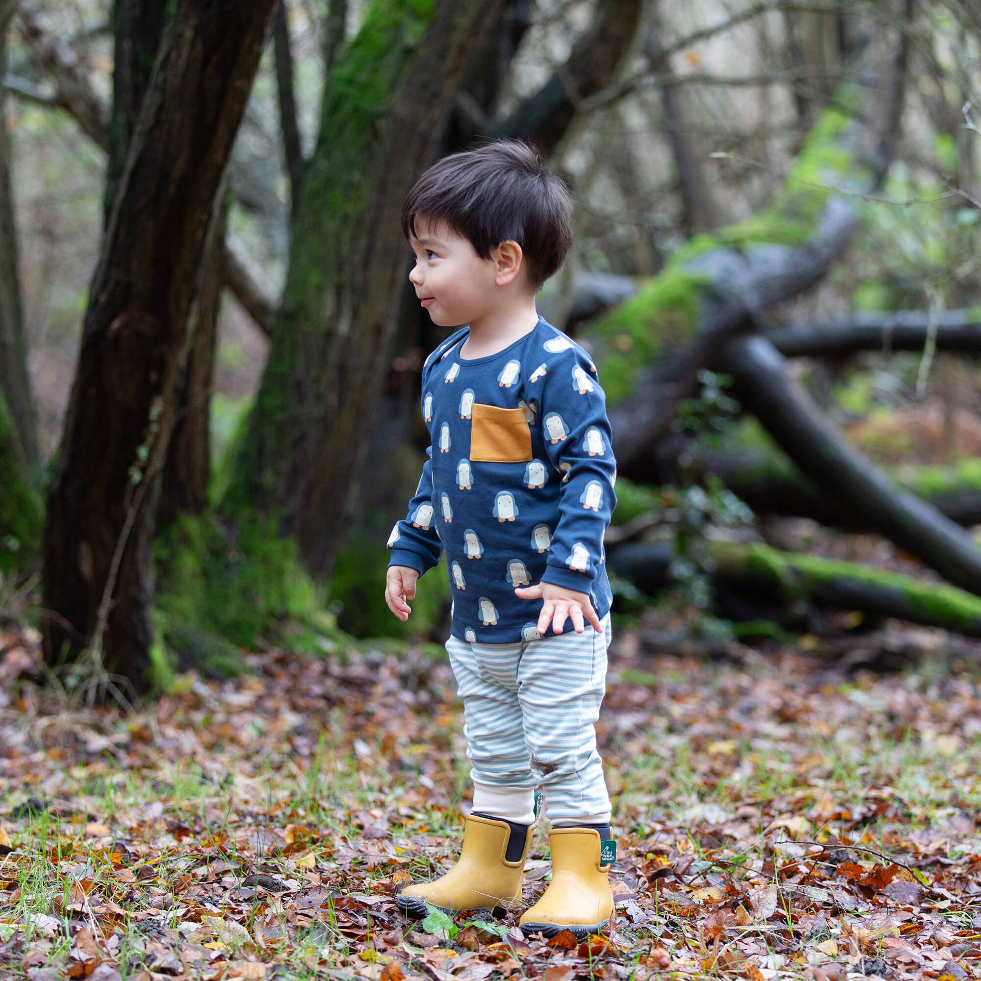 Blue Penguins Organic T-Shirt & Jogger Playset