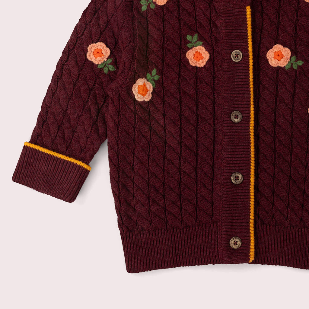 Berry Petal Snuggly Knitted Cardigan