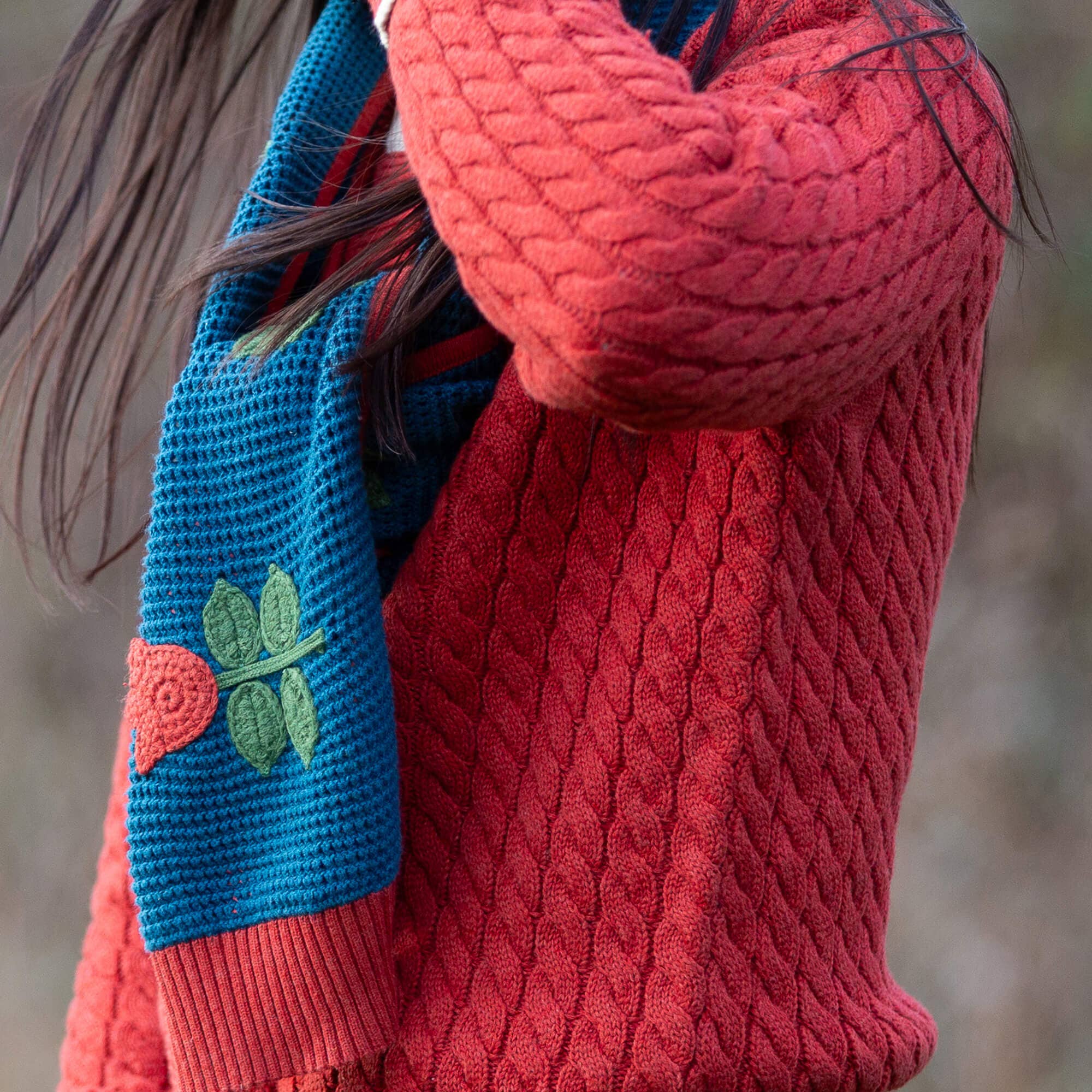 Tulips Knitted Scarf