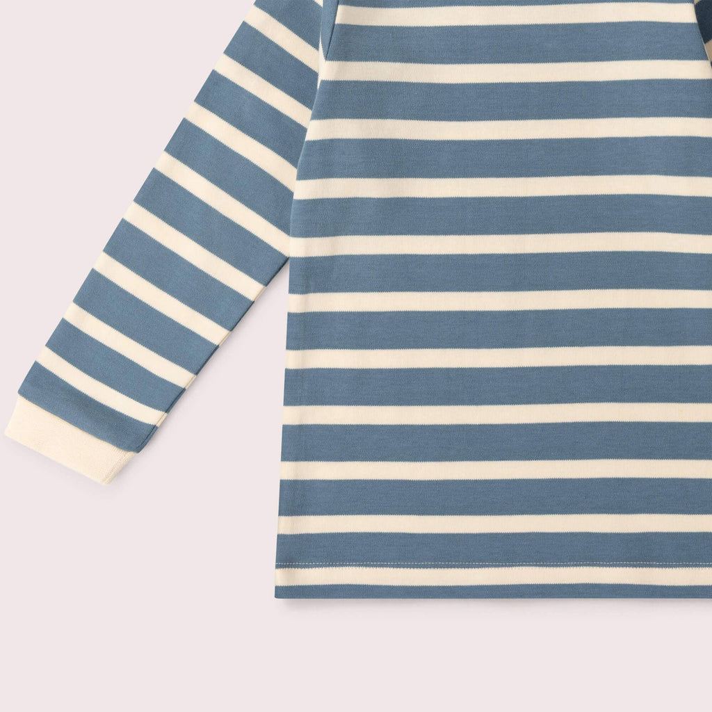 Soft Blue Striped Long Sleeve T-Shirt